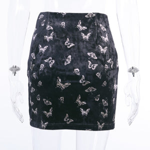 Butterfly Velvet Skirt